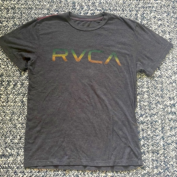 MENS RVCA LARGE shirt. Rasta colors. Surf. Skate. - Picture 1 of 3
